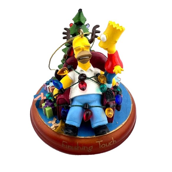 SIMPSONS Bradford Christmas Tree Ornament Illuminated “Finishing Touch” Homer - Picture 2 of 9